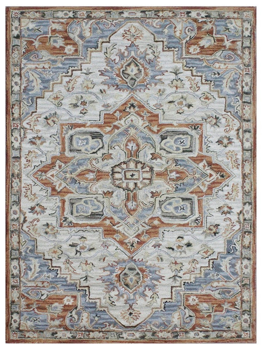 The Ambiente Hpt_18 Multi Gr Blue Bamboo Silk Hand Knotted Rugs