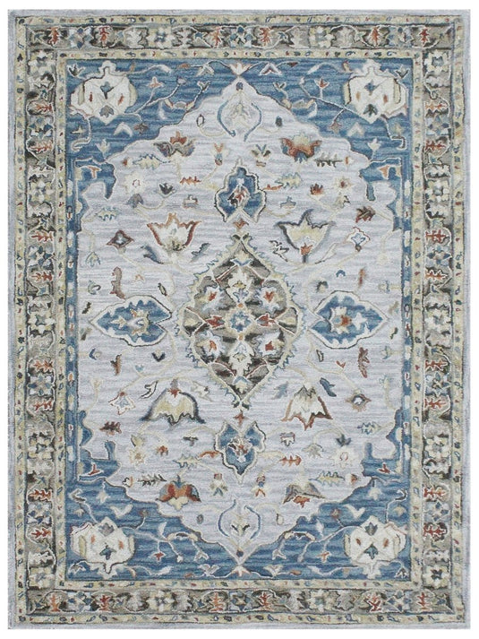 The Ambiente Hpt_20 Lt.silver Bamboo Silk Hand Knotted Rugs