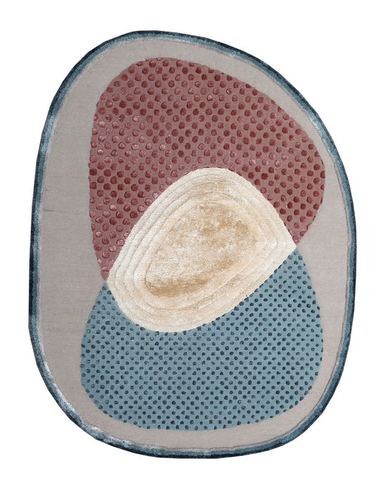 The Ambiente Kyoto_silver Modernist Hand Tufted Bamboo Silk Rugs