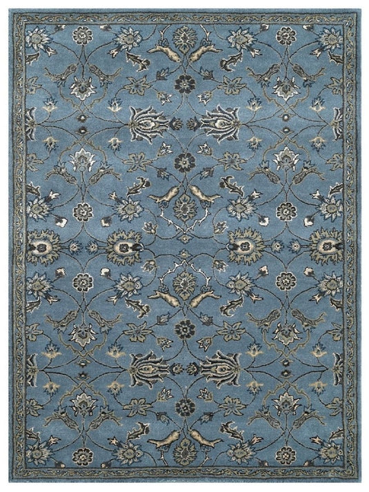 The Ambiente La_122 Lt.blue Multi Color Empire Floral Hand Tufted Wool Rugs