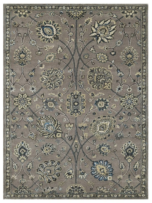 The Ambiente La_124 Camel Multi Color Empire Floral Hand Tufted Wool Rugs