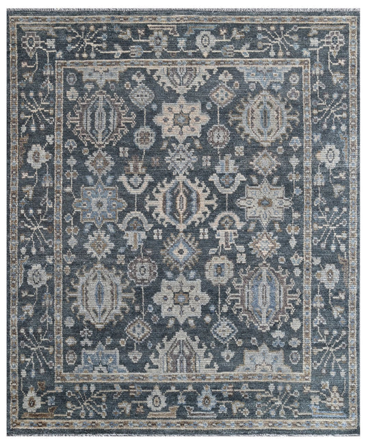 The Ambiente Mc_04 Charcoal Bamboo Silk Hand Knotted Rugs
