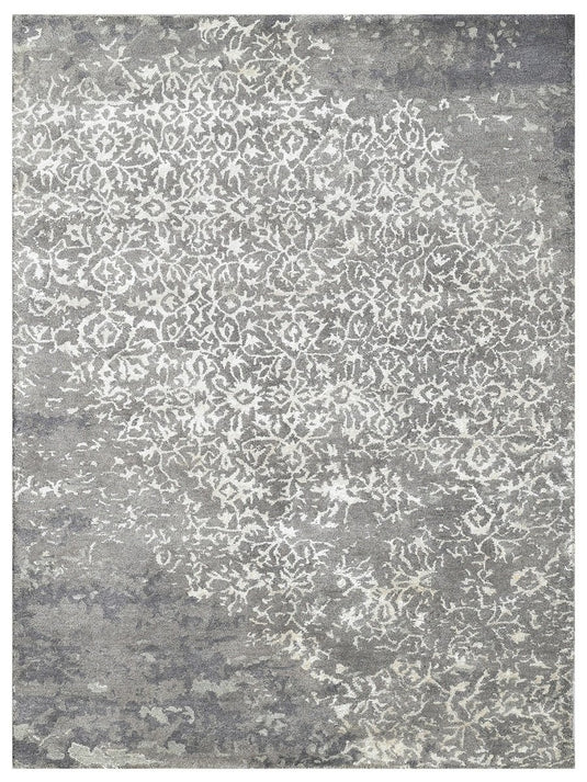 The Ambiente Mdt_1 Lt.brown Modernist Transitional Floral Hand Tufted Wool Rugs