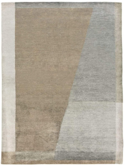 The Ambiente Abt_09 D.brown Multi Bamboo Silk Hand Knotted Rugs