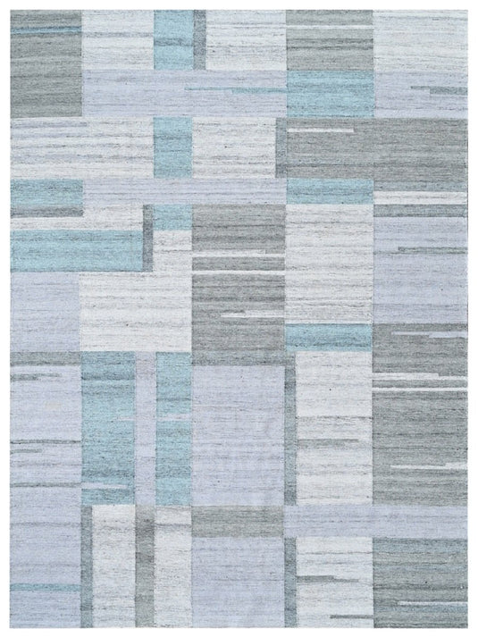 The Ambiente 295 Ivory Beige Bamboo Silk Hand Knotted Rugs