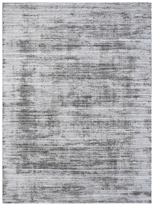 The Ambiente Opl_23 White Taupe Vivien Modern Handloom Wool &amp; Bamboo Silk Rugs