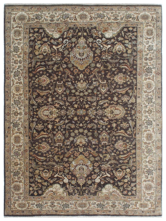 The Ambiente Pf_10 Brown Bamboo Silk Hand Knotted Rugs