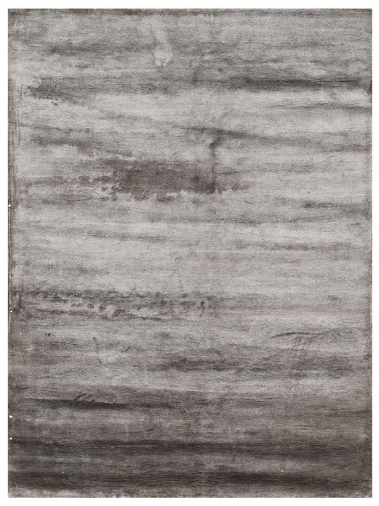 The Ambiente Plain_tuf Brown Modernist SOLID Hand Tufted Bamboo Silk Rugs