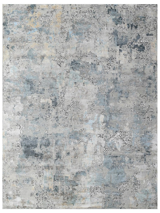 The Ambiente Flc_16 Brown Rust Bamboo Silk Hand Knotted Rugs