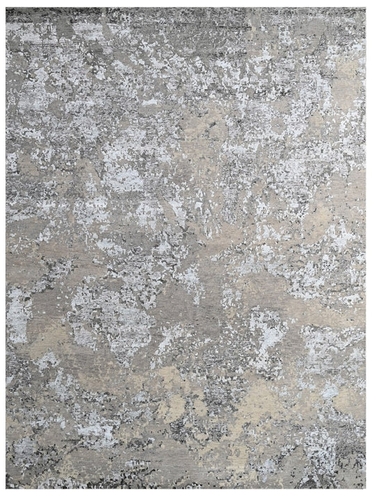 The Ambiente Rdw_15 BS Silver Grey Bamboo Silk Hand Knotted Rugs