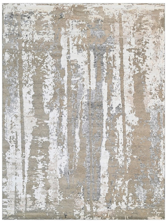 The Ambiente Rdw_19 BS Beige Bamboo Silk Hand Knotted Rugs