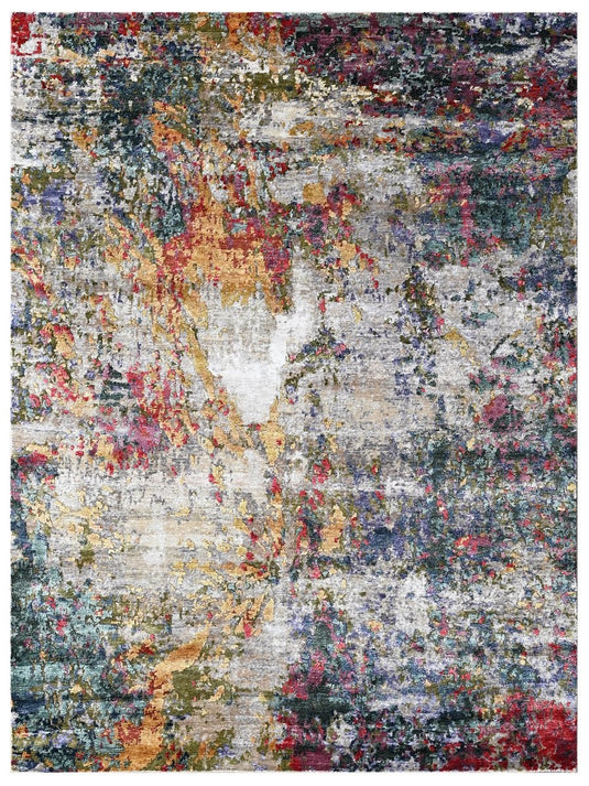 The Ambiente Rn_42 Multi Bamboo Silk Hand Knotted Rugs