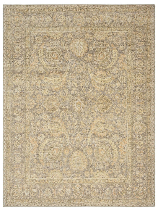 The Ambiente Sun_06 Macroon Elegance Traditional Floral Hand Knotted Wool Rugs