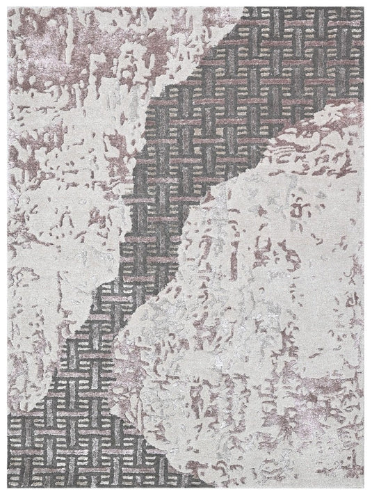The Ambiente Tfta_116 Rose Modernist Modern Hand Tufted Wool &amp; Bamboo Silk Rugs