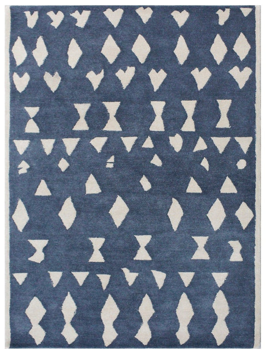 The Ambiente Tfta_84 Black Beige Modernist Modern Geometric Hand Tufted Wool Rugs