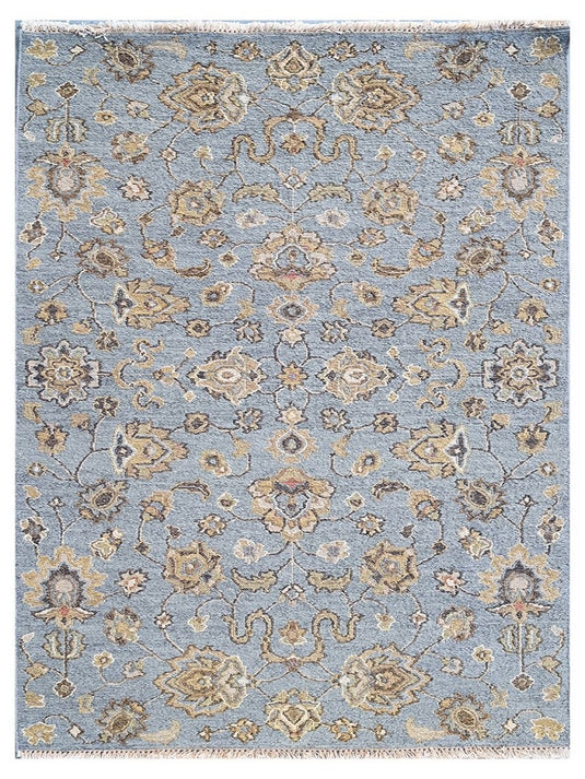 The Ambiente Tr_322 Grey Bamboo Silk Hand Knotted Rugs