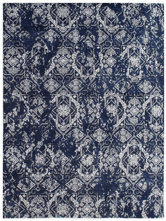 The Ambiente Vn_18 Navy Silver Vivien Rugs