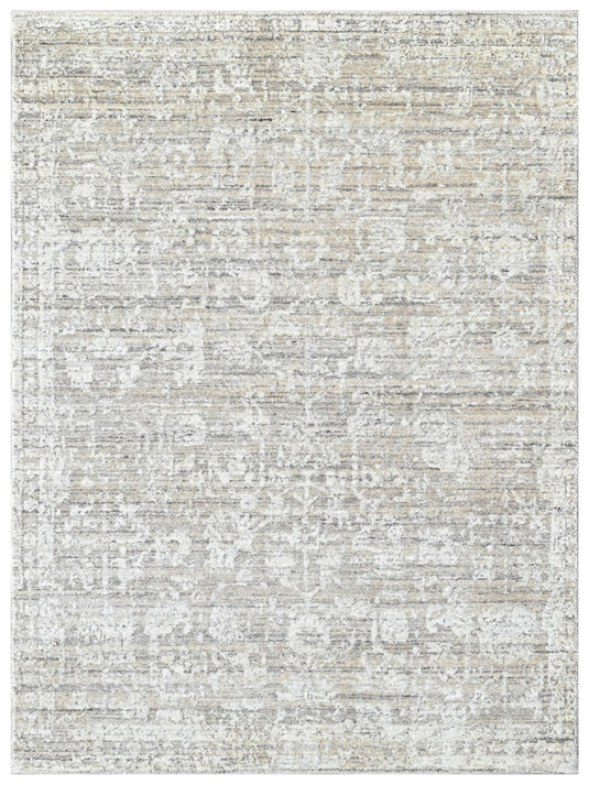 The Ambiente Vn_196 Sand Ivory Vivien Transitional Handloom Wool & Bamboo Silk Rugs
