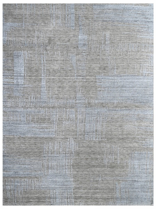 The Ambiente Vny_173 Silver Natural Bamboo Silk Hand Knotted Rugs