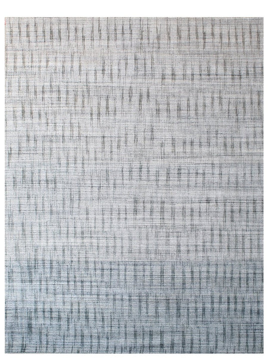 The Ambiente Vsp_blue Silver Bamboo Silk Hand Knotted Rugs