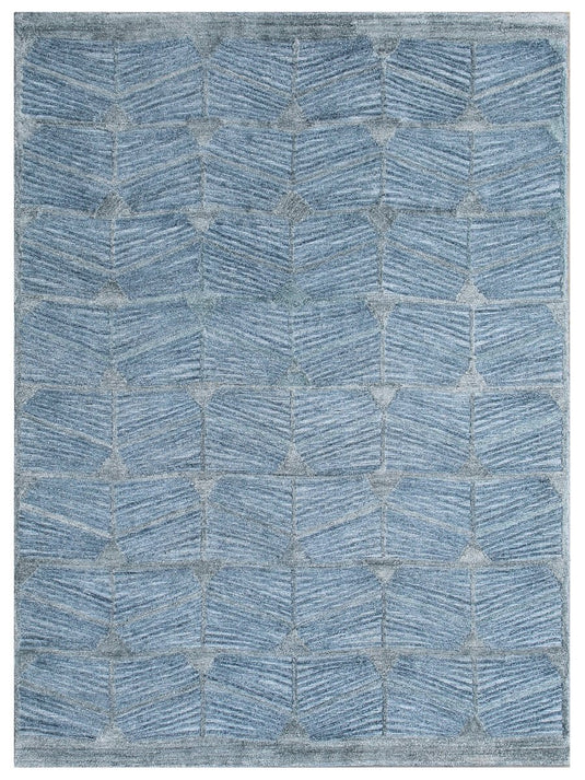 The Ambiente Zr_300 Blue Bamboo Silk Hand Knotted Rugs