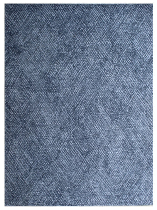 The Ambiente Zr_312 E Navy Expressionist Handloom Rugs