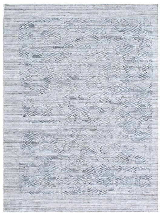 The Ambiente Zr_320 Silver Bamboo Silk Hand Knotted Rugs