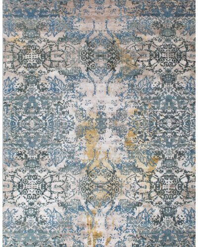 MD_872 TURQUOISE CAMEL GOLD HAND KNOTTED RUGS