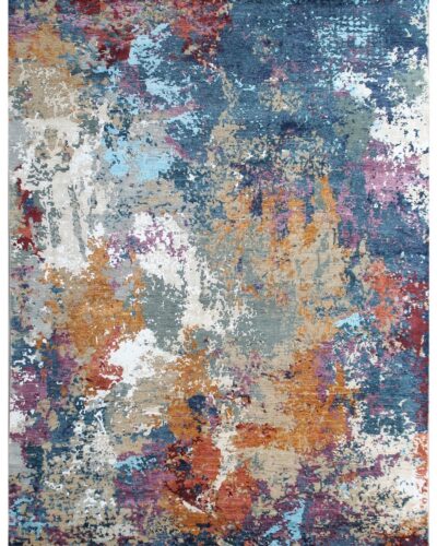 RR_34_H SILVER BLUE RUST RUGS