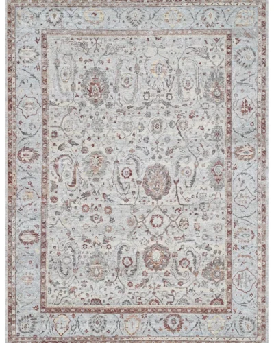 BC_123 OX BEIGE SILVER HANDKNOTTED WOOL RUGS