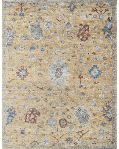 SG_67 FLAXEN FLORAL HAND KNOTTED RUGS