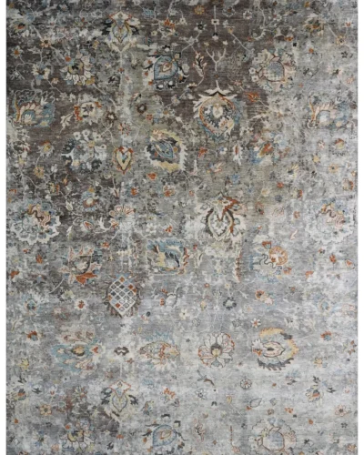 BCIM_24 W SILVER BROWN HANDKNOTTED WOOL RUGS