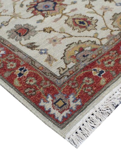 M_6 IVORY RED RUGS