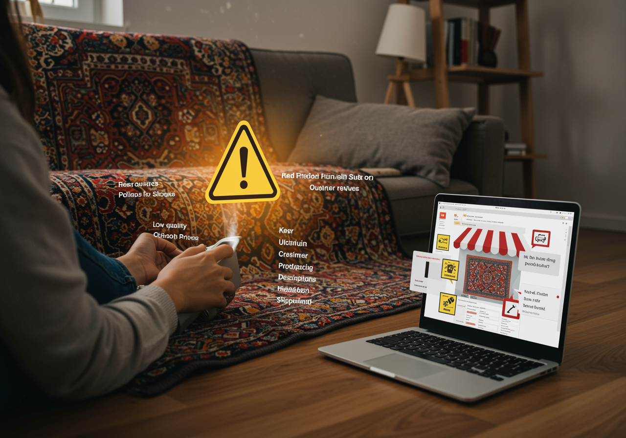 Read more about the article 7 Red Flags to Avoid When Buying Rugs Online
