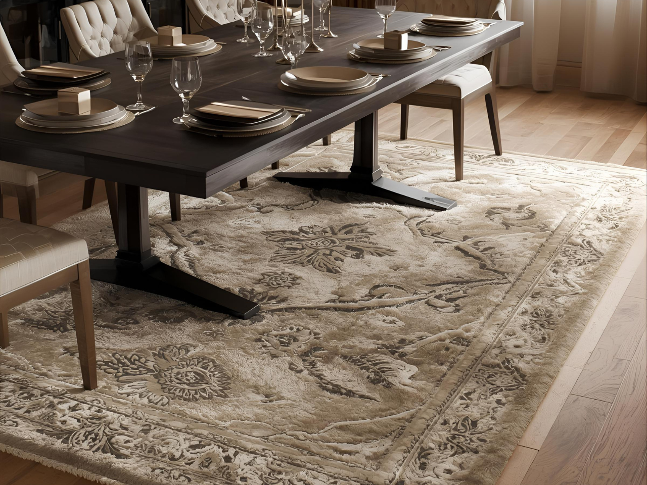 Read more about the article Buy Soft Rugs for Dining Room in India | Best Dining Room Carpets Online