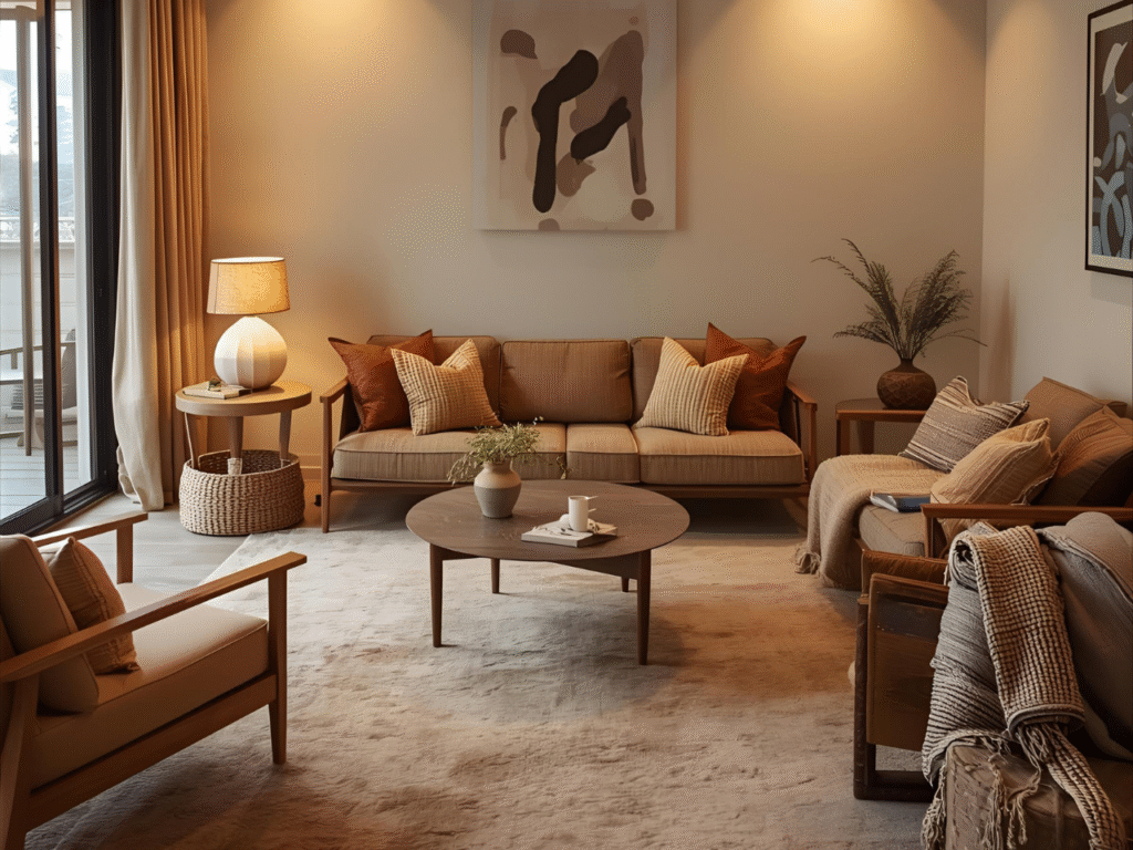 Can you share some rug options in beige or earthy tones suitable for winter?