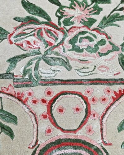 TFTA_107 BEIGE GREEN RUGS