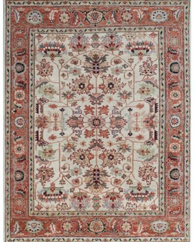 HP_221 BEIGE RED RUGS